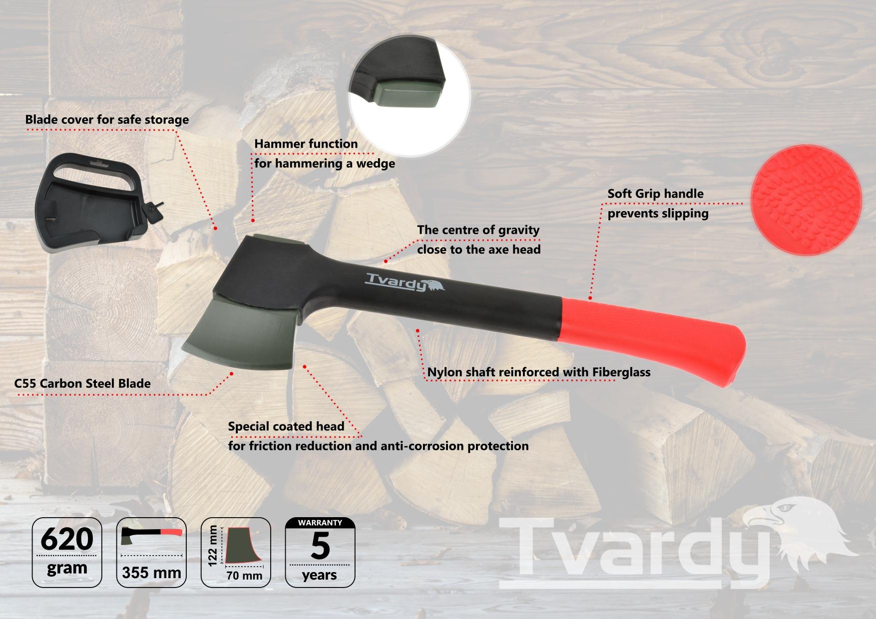 Halkaisukirves 14" 620g Tvardy - Image 3