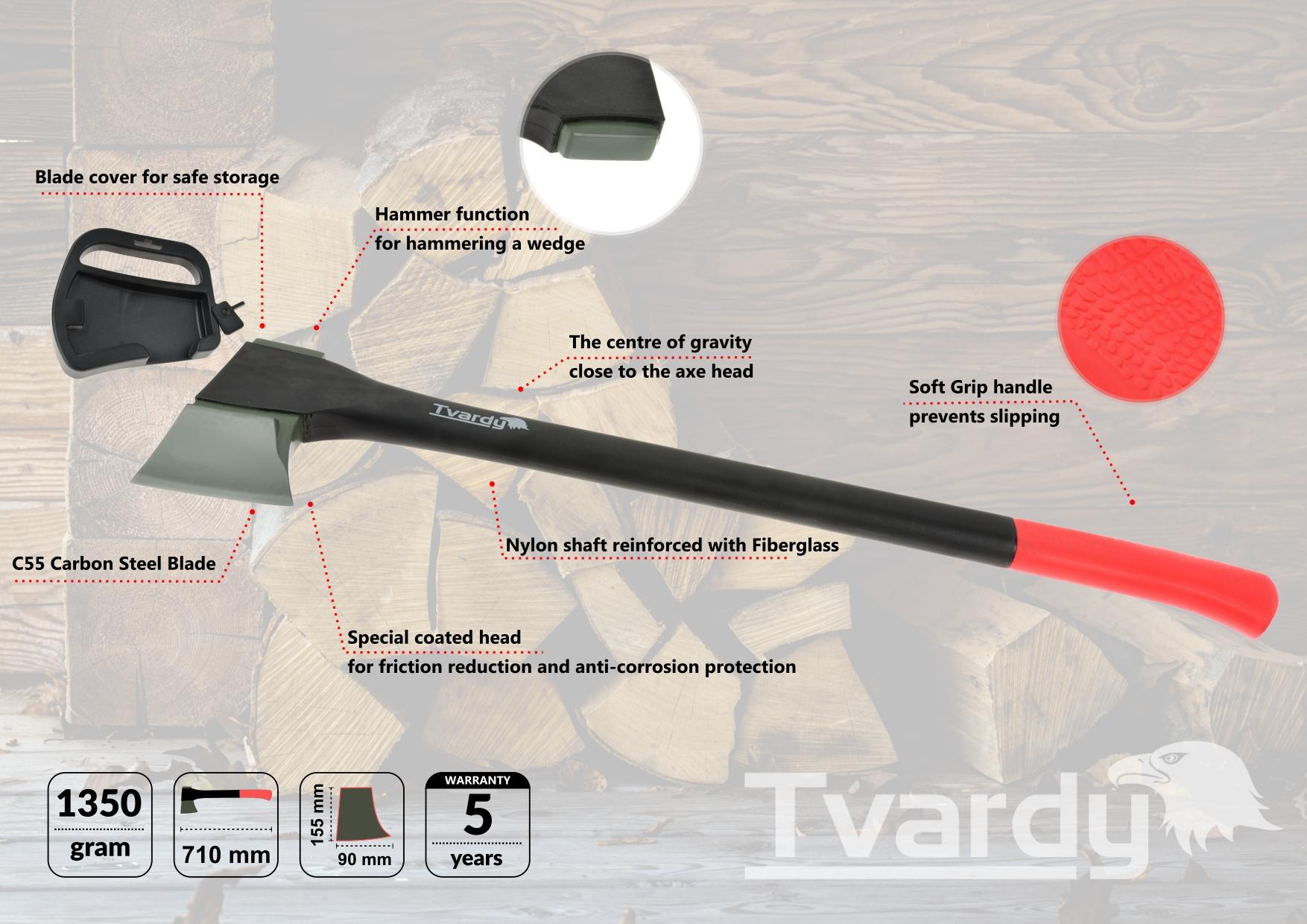 Halkaisukirves 28" 1550g Tvardy - Image 3